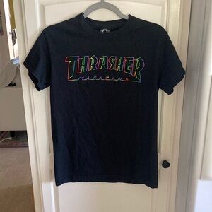 Thrasher T-shirt Unisex Small Rainbow Logo Graphic Skate
